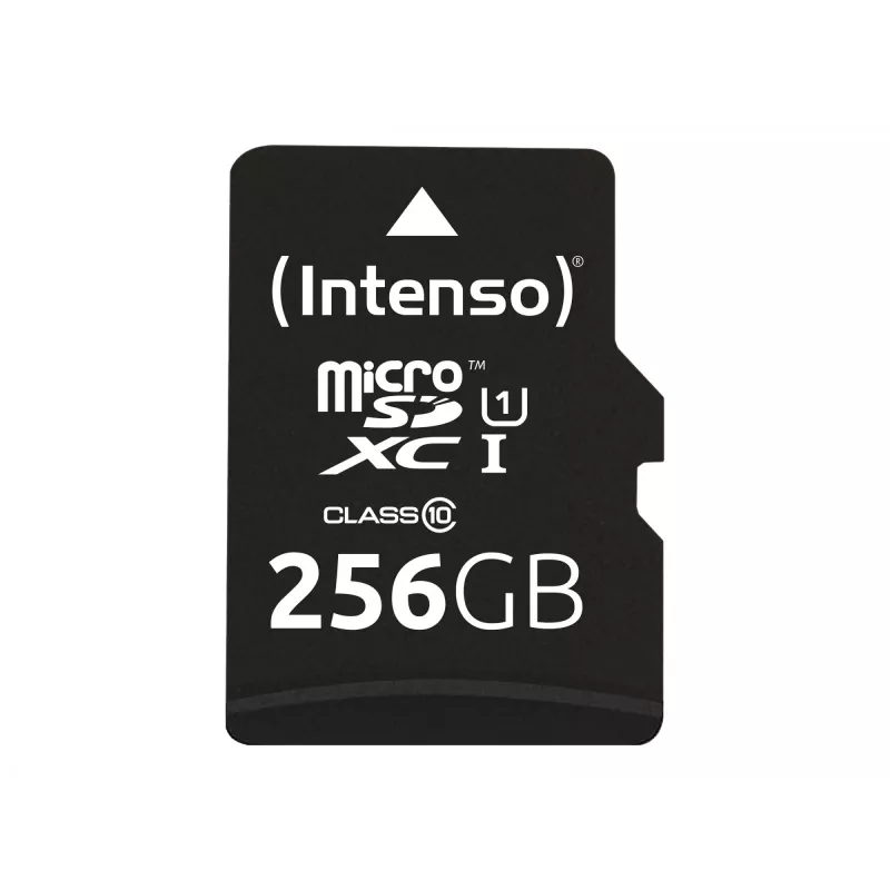 Cartão de memória flash Intenso 256GB UHS-I MicroSD