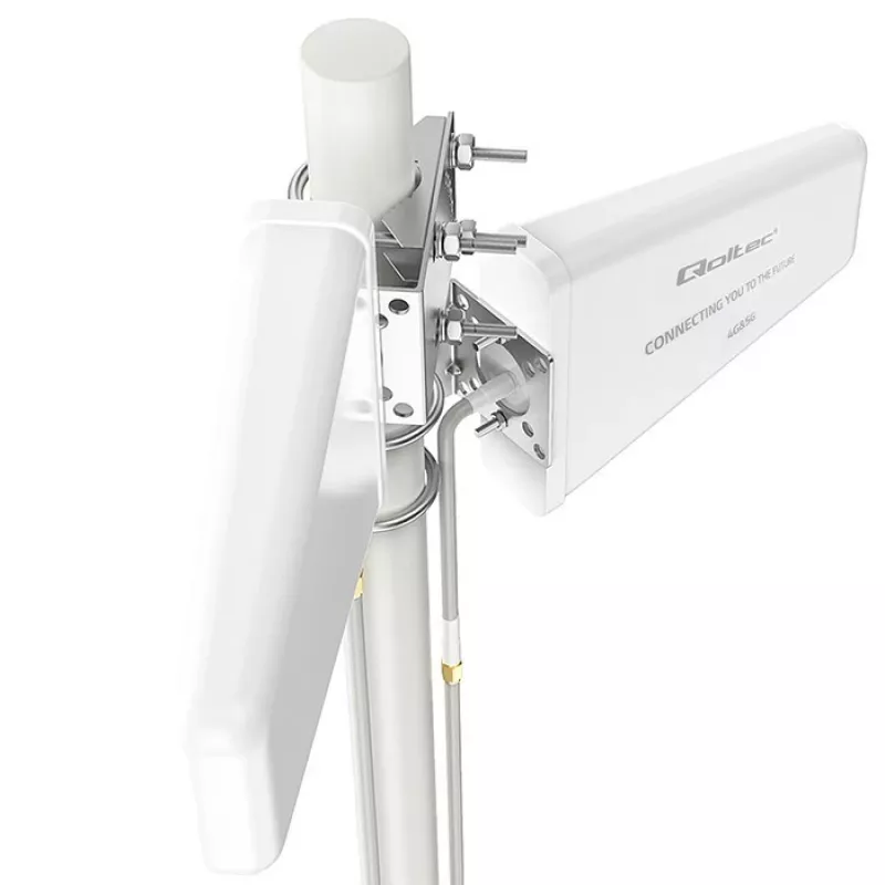 Antena 4G/5G LTE exterior QOLTEC 9 dBi, conector fêmea N, cabo de 3 m