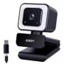 Aukey PC-LM6 Stream Series com anel de luz Webcam Full HD com sensor 1/3-CMOS preto