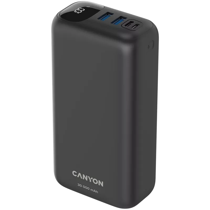 Powerbank Canyon PB-301 30000 mAh PD/QC/ecrã preto retalho