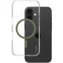 Capa PanzerGlass CARE Urban Combat transparente com MagSafe verde iPhone 16