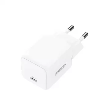 Carregador UGREEN Nexode N Series X513 30W GaN USB-C carregamento rápido de porta única, 100–240V, branco