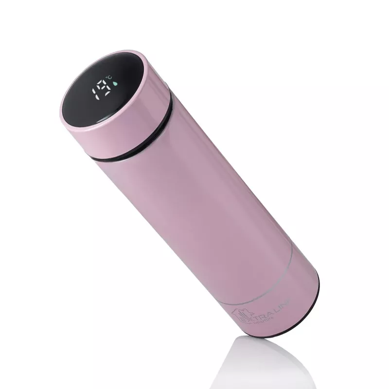 Extralink Smart Travel Mug rosa, termo com visor LED