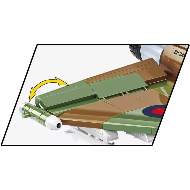 Blocos de construção Cobi Eurofighter Typhoon FGR4 „GiNA“ — 577 peças, a partir de 8 anos, cinzento-claro/verde/castanho