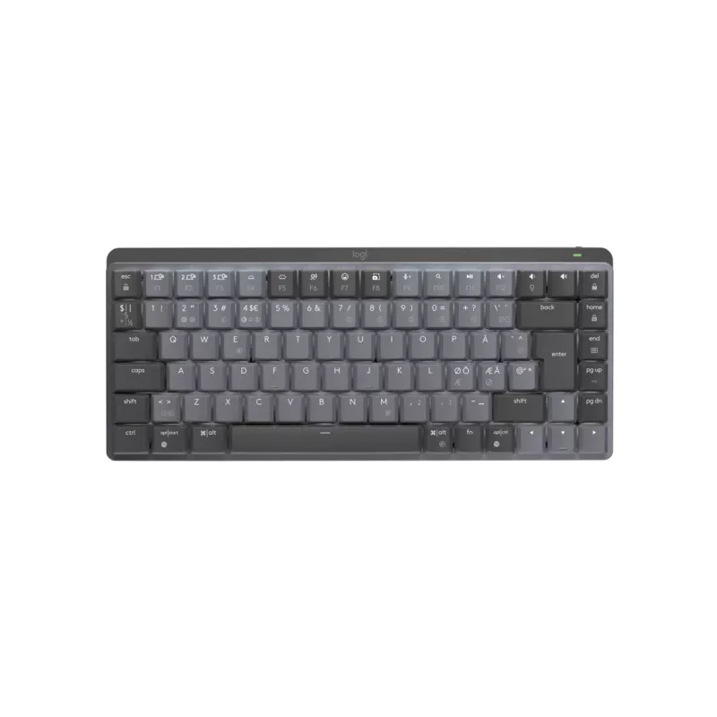 Logitech Master Series MX Mechanical Mini - Teclado - retroiluminado - Sem fios - Bluetooth LE - QWERTY - Nórdico (Dinamarquês/Finlandês/Norueguês/Sueco)