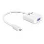 Adaptador de cabo de vídeo DeLOCK 65347 VGA D-Sub para HDMI tipo D Micro Branco