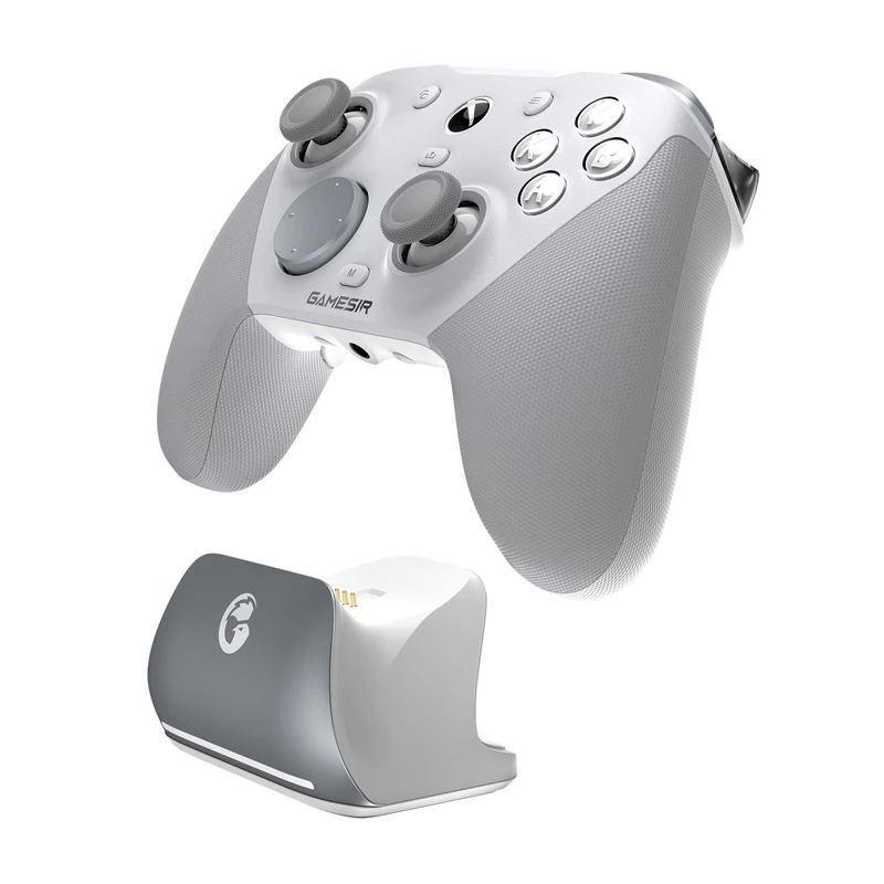 Comando de jogos GameSir G7 PRO Mech branco – suporte com fios/sem fios, disposição ergonómica