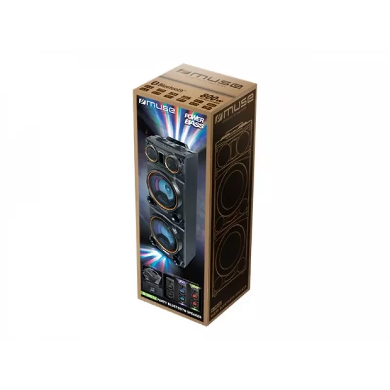 Muse M-1988 Altifalante portátil/para festas DJ Preto 800 W