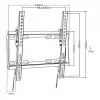 Suporte de parede para TV Maclean MC-412 32 -70 VESA 400x400 45kg inclinável universal ajustável nível de bolha acessórios de montagem