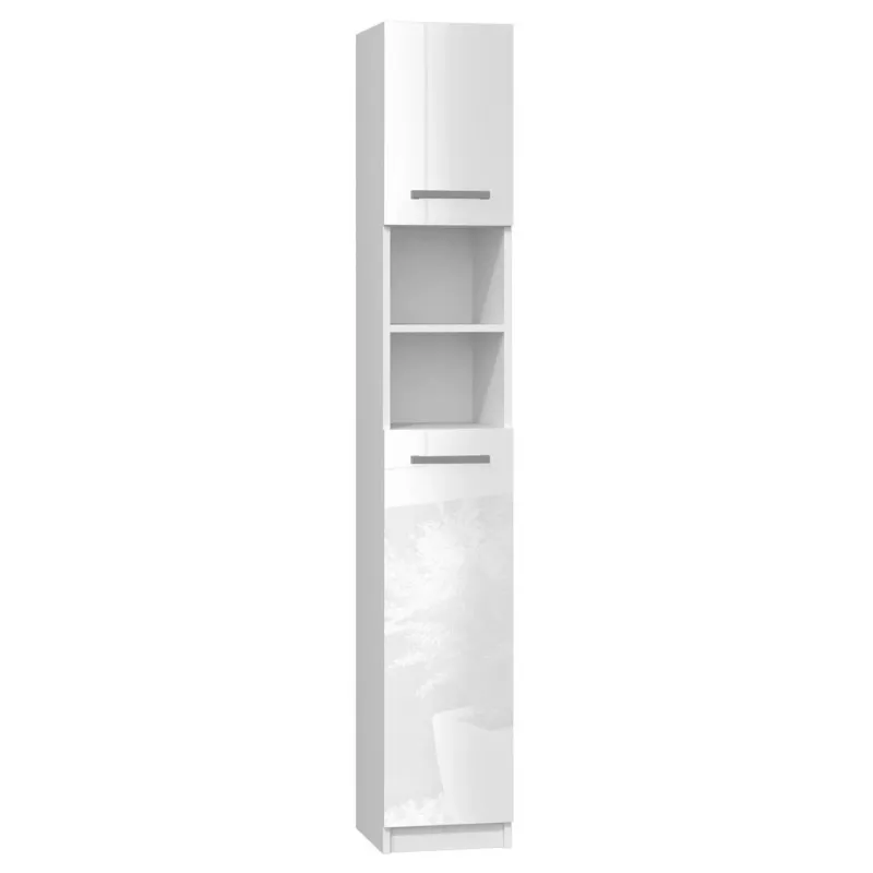 Armário de arrumação de casa de banho Topeshop MARBELA em branco brilhante