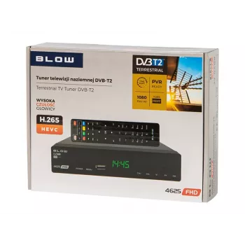 Sintonizador de TV digital BLOW 4625FHD DVB-T2 H.265 recetor terrestre, HDMI, USB, SCART, Ethernet, S/PDIF