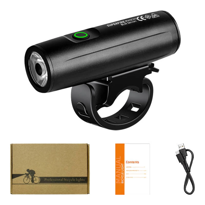 Luz de bicicleta Superfire BL14 — 400 lm, 3 modos