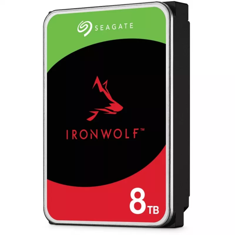 Conjunto SEAGATE NAS HDD 8x8TB IronWolf 7200rpm 6Gb/s SATA 256MB cache 8.9cm 3.5inch 24x7 CMR para sistemas NAS e RAID Rackmount BLK