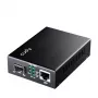 Conversor de rede Cudy MC220 — Gigabit (1000 Mbit/s) monomodo SFP 1310 nm, 1x RJ-45, 1x SFP, preto