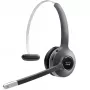 Headset Cisco 561 — headset DECT sem fios monoaural on-ear com estação base, 50–18.000 Hz, alcance de 100 m, 74,5 g, charcoal