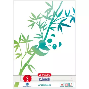Caderno de escrita Herlitz GREENline A4 50 folhas verde branco