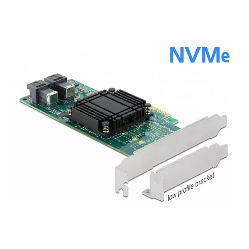 DeLOCK placa PCI Express x8 para 2 x SFF-8643 NVMe internos, formato low profile