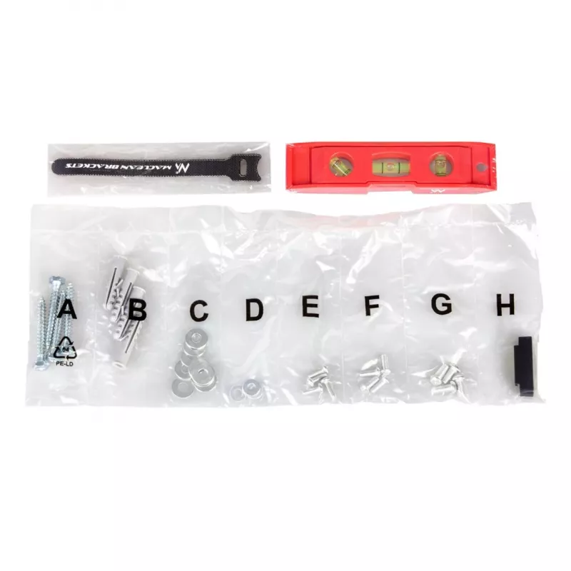 Suporte de parede para TV Maclean MC-412 32 -70 VESA 400x400 45kg inclinável universal ajustável nível de bolha acessórios de montagem