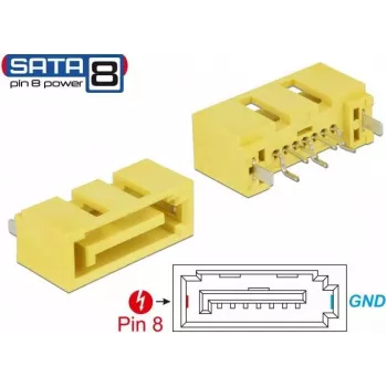 Conector de cabo DeLOCK 89886 SATA amarelo (89886)
