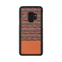 Capa para smartphone Man and Wood para Galaxy S9 — padrão xadrez castanho com rebordo preto