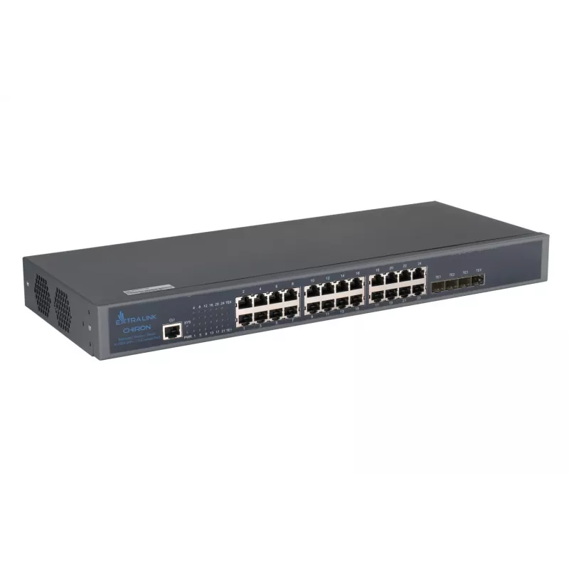Switch gerido Extralink Chiron 24x RJ45 1000Mb/s 4x SFP+ L3