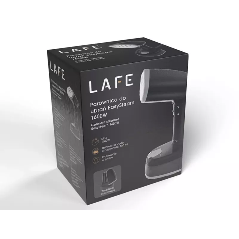 Lafe EasySteam LAFZEL47580 vaporizador de roupa, 1600 W, preto