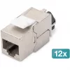 Digitus Módulo Keystone Cat.6A blindado com gestor de cabos inteligente, 12 pcs., prateado
