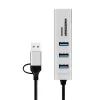 Hub USB 3.0 USB-A, slot SD/microSD, 2 em 1