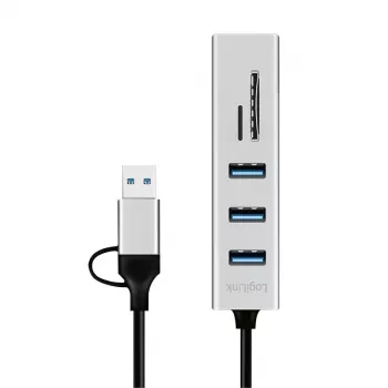 Hub USB 3.0 USB-A, slot SD/microSD, 2 em 1