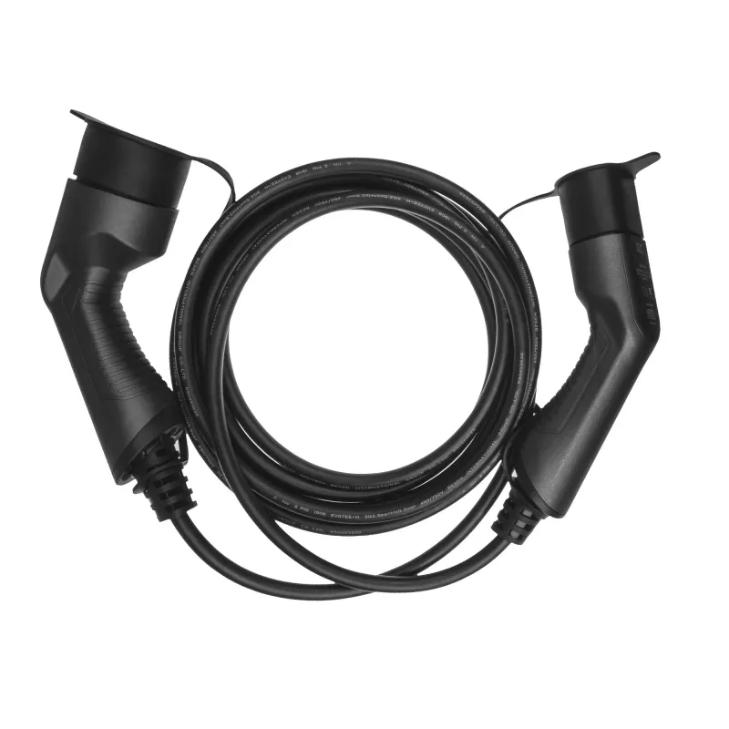Cabo de carregamento para veículos elétricos Green Cell EV13 preto Type 2 5 m