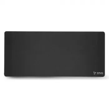 Tapete de rato SAVIO Schwarz Edition Precision Control XL — 900×400×3 mm, superfície têxtil, base de borracha, bordos costurados