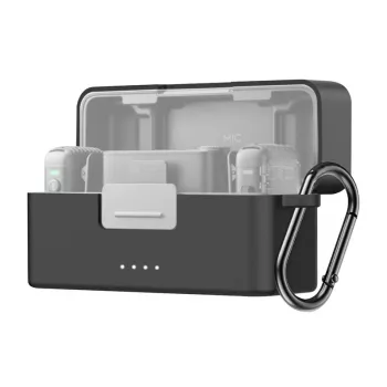 Capa protetora Puluz para DJI Mic 2 PU716B — preto, estojo de armazenamento rígido