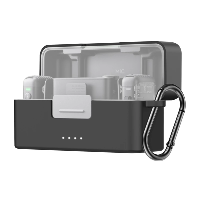 Capa protetora Puluz para DJI Mic 2 PU716B — preto, estojo de armazenamento rígido