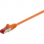 Cabo de rede Wentronic Goobay CAT 6, S/FTP (PiMF), laranja, 10 m - LSZH sem halogéneos, cobre (93469)