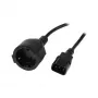 Cabo de alimentação Synergy21 230V C14 (ficha) -> Schutzkontakt CEE7 (conector fêmea), 1,8m, ,