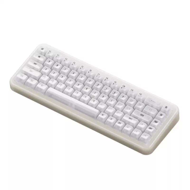Teclado mecânico gaming AKKO YU01 White Jade 65 % RGB com interruptores Piano Pro