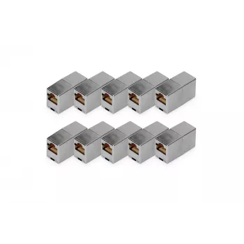 Acoplamento modular CAT 5e RJ45 Digitus 10 unid. dourado prateado
