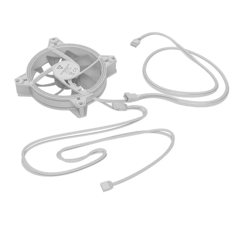 Ventoinha de caixa 120mm MODECOM VOLCANO APEX 120 ARGB branca — ventoinha de arrefecimento ARGB 120mm