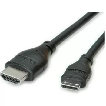 Cabo HDMI High Speed com Ethernet ROLINE - cabo HDMI com Ethernet - mini HDMI (macho)