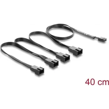 Cabo de alimentação interno DELOCK 84540 — 4 pinos PWM para 4×4 pinos PWM splitter, 0,4 m