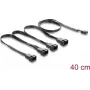 Cabo de alimentação interno DELOCK 84540 — 4 pinos PWM para 4×4 pinos PWM splitter, 0,4 m