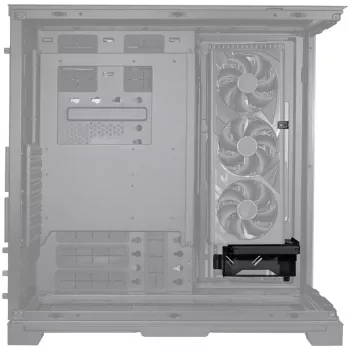 Suporte vertical para GPU Lian Li O11DEXL-1X – Preto – kit de conversão para o Lian Li O11DEXL-W – montagem vertical de placas gráficas – tampa de slot PCI – sem cabo riser – para 4 slots