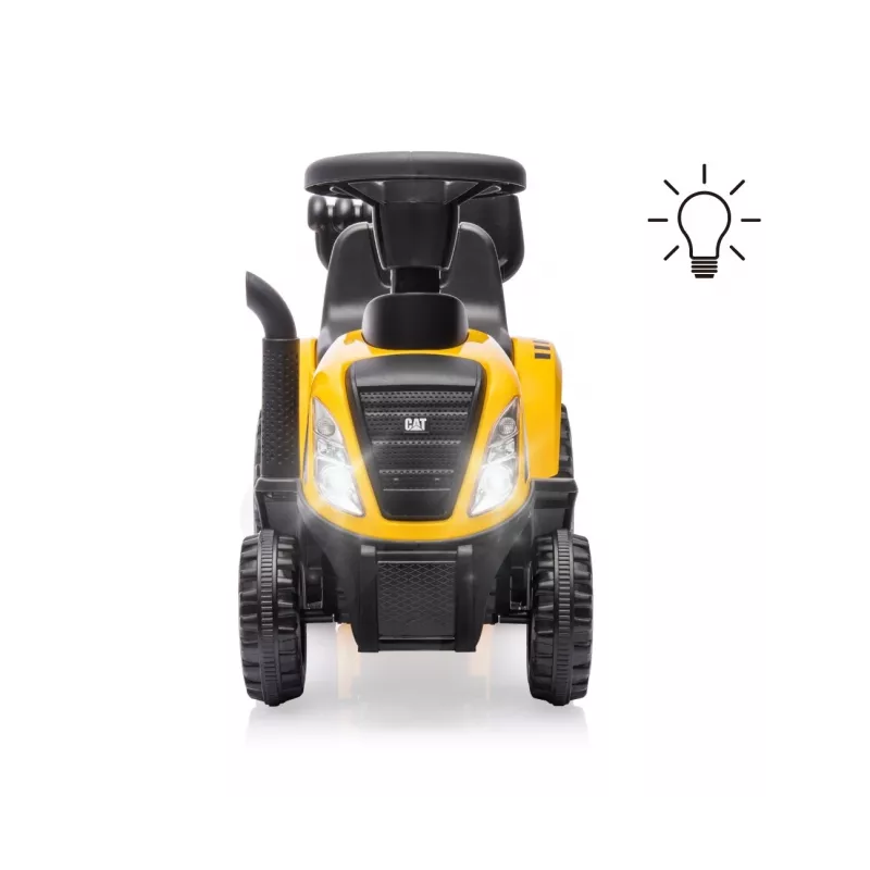 Veículo CAT trator com atrelado amarelo para montar
