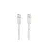 Cabo trançado USB-C para USB-C 1 m branco