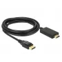 Adaptador de cabo de vídeo DeLOCK 85318 DisplayPort para HDMI 3m preto