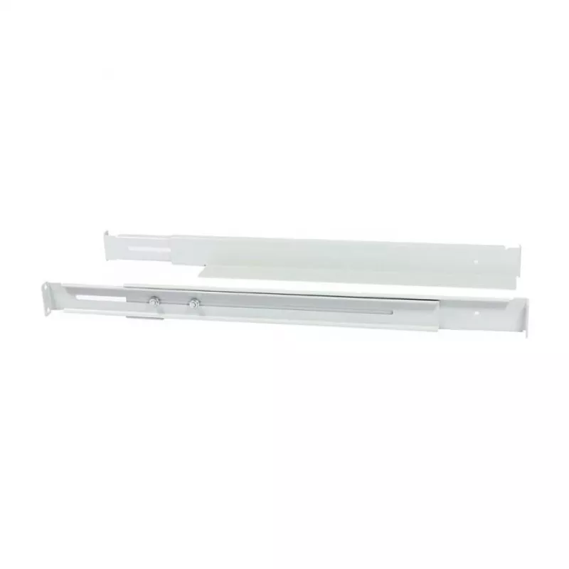 Calha de perfil em L de montagem ALLNET comprimento ajustável 502–849 mm cinzento-claro, par