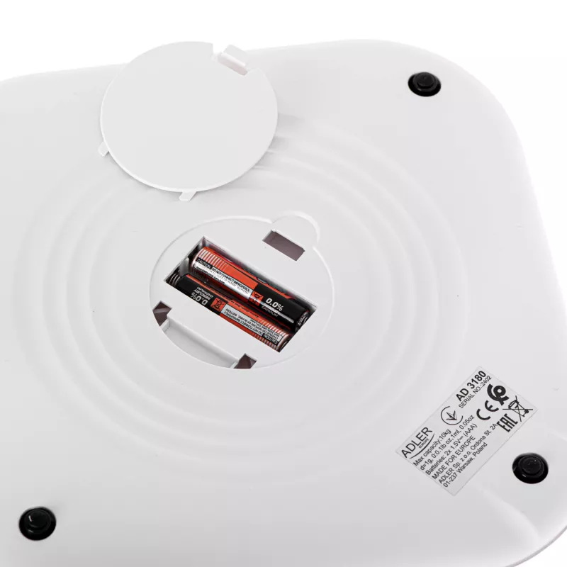 Balança de cozinha Adler AD 3180 divisão 1 g LCD branca