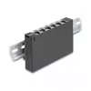 Patch panel DELOCK Mini Desktop RJ45 6 portas Cat.6A blindado, metal, preto, 80×22×125 mm