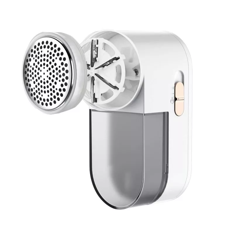 Máquina de tirar borbotos ESPERANZA ECS010, removedor de borbotos elétrico compacto, 6 lâminas, aço inoxidável, cabeça Ø5,3 cm, recarregável 485 mAh, 60 min de autonomia, branco
