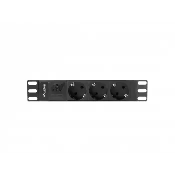 Unidade de distribuição de energia (PDU) Lanberg PDU-03E-0200-BK 3 saídas AC 1U preto